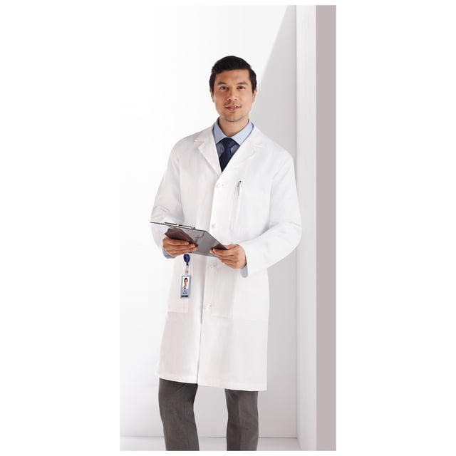 Meta Mens 40 Cotton Knot Button iPad Labcoat, Style 762