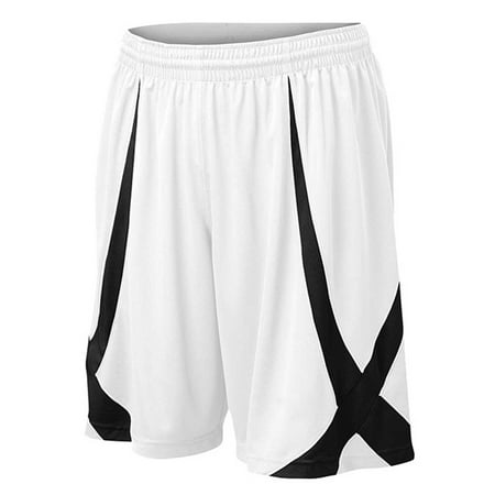 Toptie Men's Lounge Walking Shorts Pajama Active Shorts, Flag football Shorts No Pockets, MMA Pro Shorts-White-XL