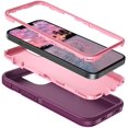 thumbnail image 2 of IBAOLEA for iPhone 13 Pro Max Case Shockproof Rugged Full Body Protection Heavy Duty Dust/Drop Proof 3-Layer Durable Cover Case for IBAOLEA iPhone 13 Pro Max 6.7 2021, Purple/Pink Purple/Pink, 2 of 7