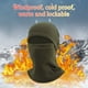 thumbnail image 4 of Mascarilla de ciclismo de invierno - polaina de cuello de forro polar y pasamontañas de esquí antiviento • Cubrebocas convertibles para correr, moto • Azul marino, gris oscuro, verde RMY, 4 of 7