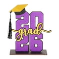 thumbnail image 2 of Class of 2026 Wooden Table Sign with Grad Cap Tassel, Graduation Decorations 2026, Graduation Gifts for Her, Graduation Ornaments for Desk Home Grad Party Decorations 1Pcs, 2 of 9