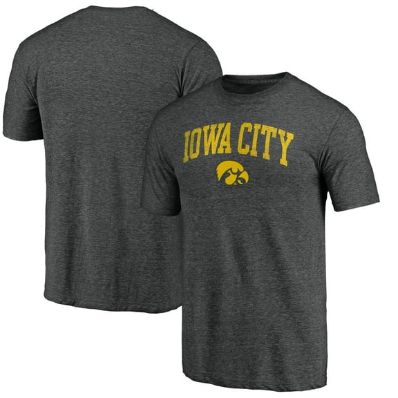 Men's Charcoal Iowa Hawkeyes Arched City Tri-Blend T-Shirt