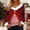 Red, variant on Christmas Shirts for Women Holiday Graphic Trim V‑Neck Xmas Skin‑Friendly Pullover Sweatshirts Long Sleeve Shirts for Women Red XL