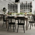 thumbnail image 3 of BizChair 60" Solid Wood Dining Table, Commercial Grade Heavy Duty Rectangle Wood Table for 6, Wenge Matte Finish, 3 of 12