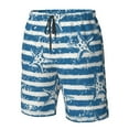 thumbnail image 5 of Kll Ocean On Striped Men'S Casual Summer Beach Shorts Hawaiian Shorts With Pockets-Xx-Large, 5 of 9