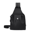 thumbnail image 1 of Guardurnaity Mochila multibolsillos para mujer, bolso para mujer, mochila de color liso, mochila informal para mujer, capacidad para el pecho para Mochilas negro, 1 of 6