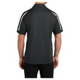 thumbnail image 2 of Yellow Rooster Men's Tricolor Shoulder Micropique Sport-Wick Polo Iron Grey/ Black/ White M, 2 of 8