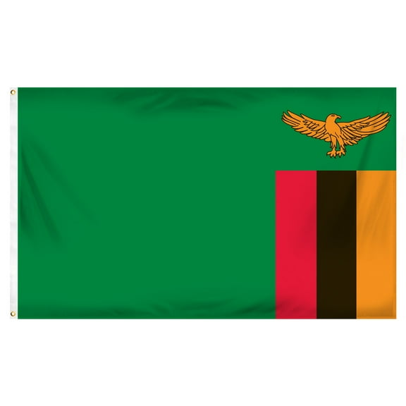 Online Stores Zambia 3ft x 5ft Printed Polyester Flag 7in x 6in