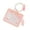 Pink horizontal, variant on Slide Action Card Cover With Plastic Spring Cord For Backpack Keychain Charm