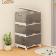 thumbnail image 2 of Costway 3-Cube Stackable Storage Bins with Detachable Wheels 13.5 Gal Large Organizer, 2 of 10