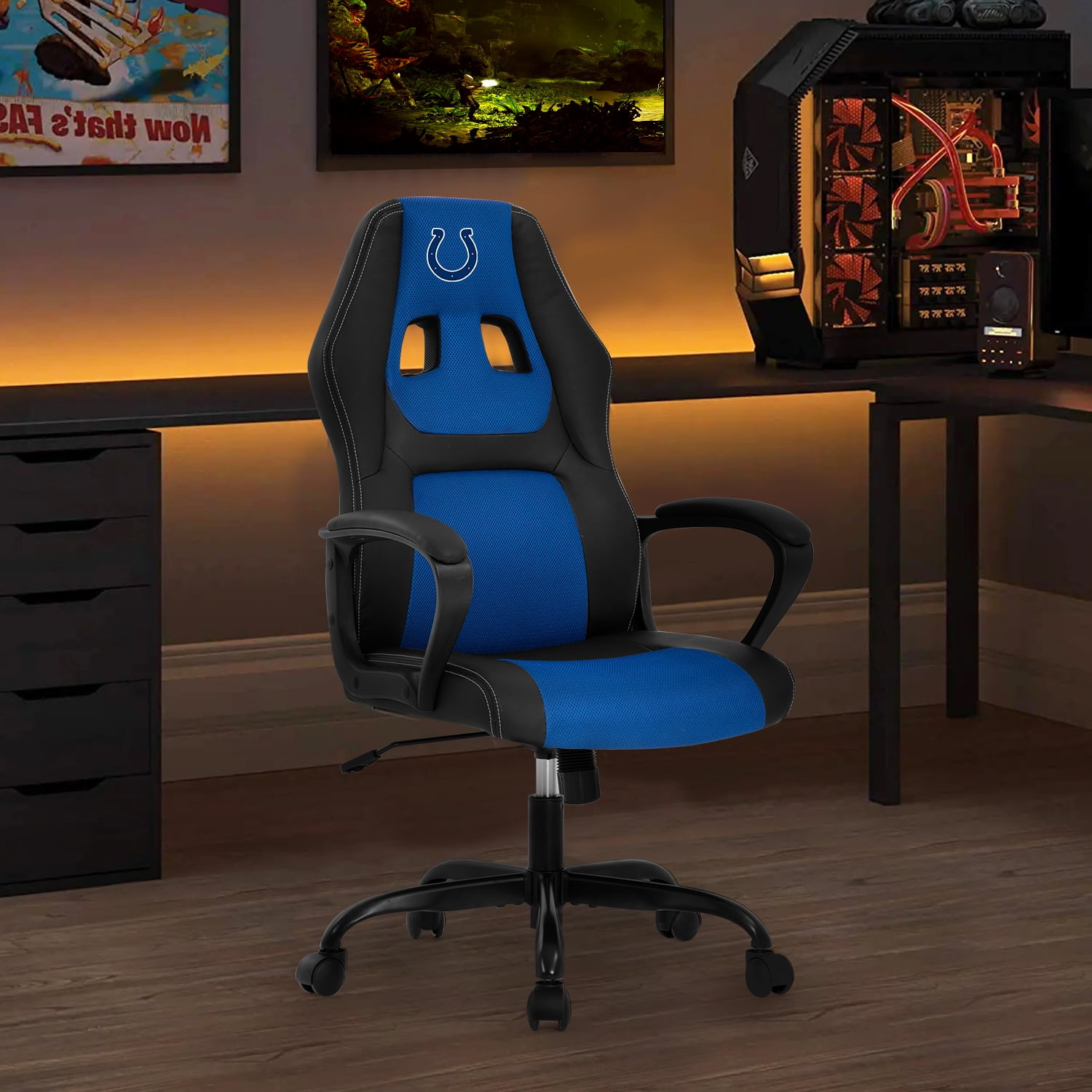 YRLLENSDAN Ergonomic Adults Leather Racing Gaming Chairs with Wheels, IND