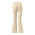 thumbnail image 5 of FAHXNVB Women's Bow Print Flare Pants Summer High Waisted Workout Yoga Trousers Athletic Lightweight Pants Bottoms, 5 of 6