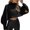 Black, variant on Vedolay Women's 2023 Sweaters Womens 2023 Long Lantern Sleeve Halter Neck Cutout Knit Pullover Sweater, One Size