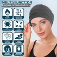 thumbnail image 4 of Gorro ligero de algodón Skull Caps Headshion, paquete de 2 unidades, negro y gris, 4 of 8