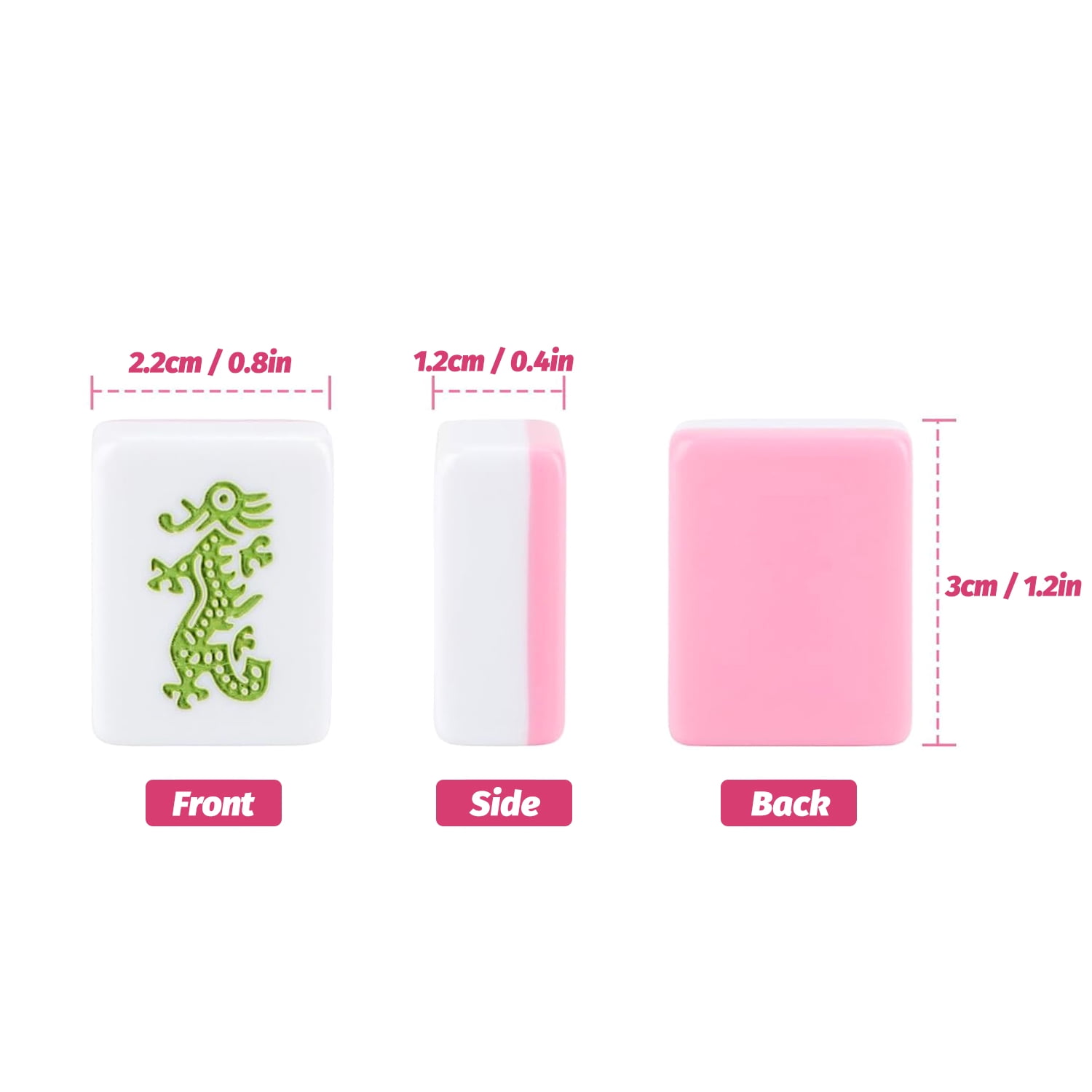 American Mahjong Set - Vibrant 166-Tile 1.2" (30mm) Complete Cotton Candy Collection with PVC Mahjong Bag