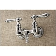 thumbnail image 3 of Kingston Brass AE31T2 Aqua Vintage 3-3/8 Inch Wall Mount Tub Faucet, Polished Brass, 3 of 7