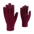thumbnail image 4 of Fgnfyis Unisex Winter Knitted Gloves Solid Color Thermal Insulated Handwear for Extreme Cold Weather Red One Size, 4 of 7