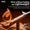 thumbnail image 3 of Acer Open-Ear Headphones - Adjustable Ear Hooks, Ultra-Comfort Fit & Easy to Pair, Stereo Sound, Clear Calls, Bluetooth 5.4 Wireless Earbuds Waterproof, Orange, 3 of 9