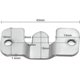 thumbnail image 2 of Flush Concealed Mount Bracket, 12pcs Stainless Steel headboard Brackets Interlocking Fittings, 2 of 5