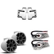 Wet Sounds REV 10 SE BW- Matte White REV10 Special Edition - Revolution Series 10" Tower Speakers, Pair 300 Watts RMS, White, Pair with Wet Sounds POLISHED Centurion Gladiator brackets