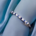 thumbnail image 4 of Sterling silver blue sapphire & cubic zirconia half eternity stacking ring, 4 of 6