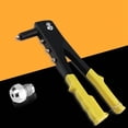 thumbnail image 3 of Heavy Duty Riveter Riveting Machine with 4 Rivet Machine Nozzles and 1 Wrench Hand Tools Rivet Nut Tool Orange, 3 of 8