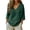60# Dark Green, variant on Linen Tops for Women - Plus Size Summer Gauzy Shirts 3/4 Sleeve V Neck Blouses Dressy Casual Tunic Loose Clothes Khaki S