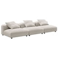 thumbnail image 4 of Modway Solace 3-Piece Modular Upholstered Fabric Sofa in Salt, 4 of 8