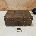thumbnail image 6 of Lockable Wooden Trinket Box with Lock Antique Style Storage Chest for Jewelry Photos Props Display Keepsakes Organiser, 6 of 14