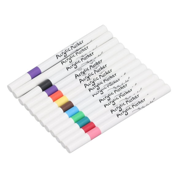 Marcador de Pinta Acrílico, 12 Colores Pinta Acrílica Pinta de Pinta de Acrílica Agua Diseña Tink Aplicación Eco Amable Para Vidrio