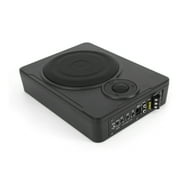 8'' 600W Active Under Seat Car Subwoofer with Amplifier Kit, Black