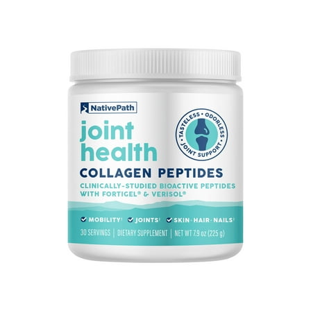 NativePath Joint Health Collagen Powder, FORTIGEL & VERISOL, 30 Servings