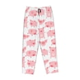 thumbnail image 4 of Naloa Kawaii Pigs Print Women’s Ultra-Soft Comfy Pajama Lounge Pants with Pockets & Drawstring, 4 of 8