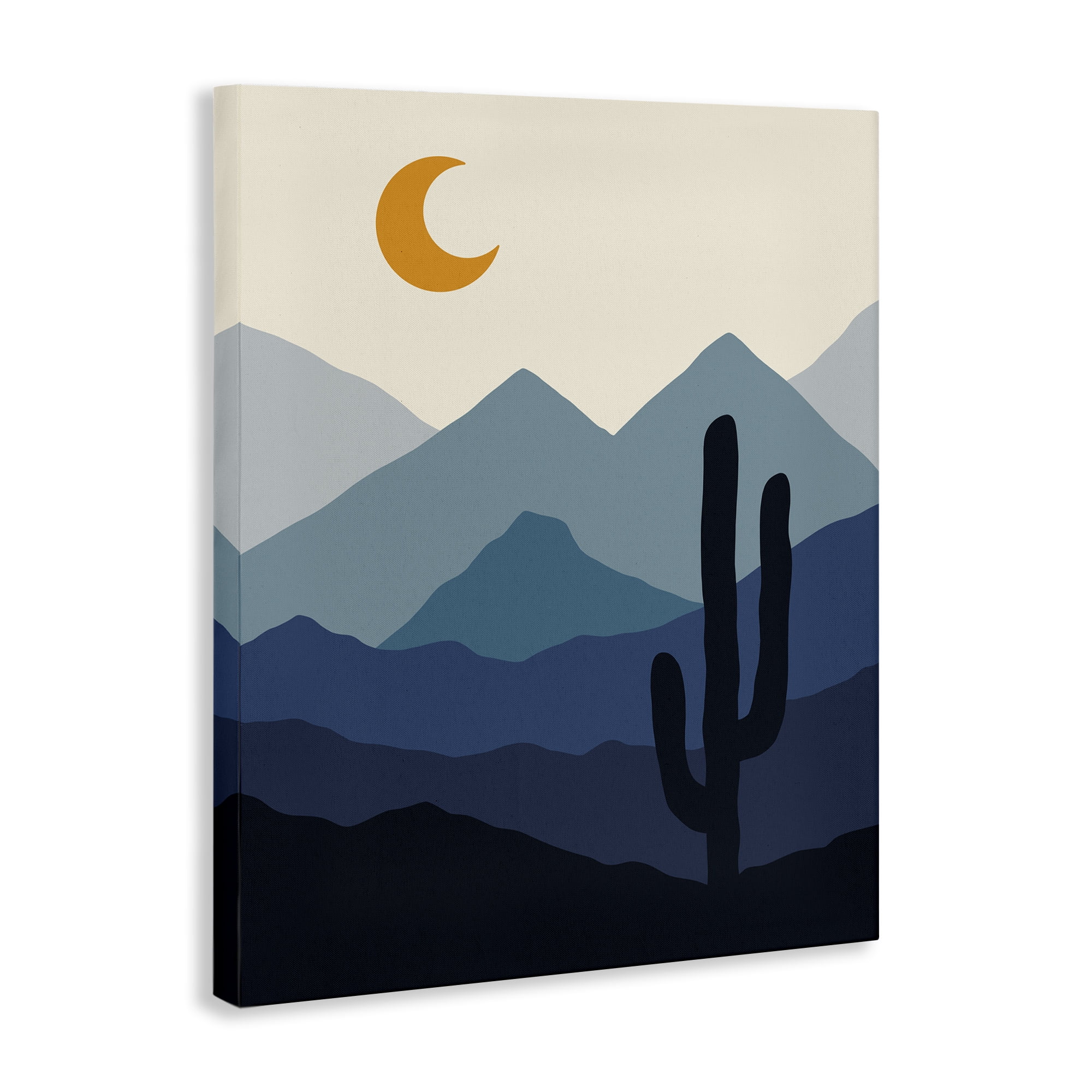 Stupell Industries Night in the Desert Abstract Painting Wrapped Canvas Art Print Wall Art, 24 x 30
