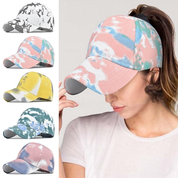 Only Moment White Tie-Dye Cap Classic Structured Baseball Cap Polyester Men Women Washed Distressed Twill Cotton Baseball Cap Vintage Adjustable Dad Hat One Size