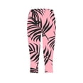 thumbnail image 5 of QATAINLAV Womens Milk Silk Soft Cropped Leggings 2025 Summer Palm Trees Beach Leggings Casual High Waisted Tummy Control Workout Tight Capris Pink S Vacation Sales, 5 of 6