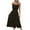 Black, variant on Timegard Summer Dresses for Women Scoop Neck Ruched Elastic Waist Split Sleeveless Casual Camis Dresses