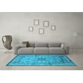 thumbnail image 3 of Ahgly Company Indoor Rectangle Oriental Light Blue Industrial Area Rugs, 2' x 3', 3 of 4