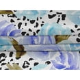 thumbnail image 4 of oneOone Velvet Aqua Blue Fabric Flower Watercolor Sewing Material Print Fabric By The Yard 58 Inch Wide, 4 of 5