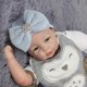 thumbnail image 1 of Baby Girl Boy Striped Bow Cap Infant Headband Newborn Beanie Hats, 1 of 2