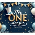 thumbnail image 3 of Decorative Design Happy First Birthday Banner Colorful Balloon Mr. Onederful Party Decoration for Birthday Party Baby Celebration, 3 of 7