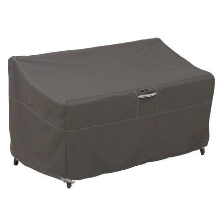Classic Accessories Ravenna Small Sofa/Loveseat Patio Furniture Storage Cover, Fits up to 58", Taupe