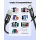 thumbnail image 2 of Cable USB C a USB A 1 Hora 3 Paquete 60W 3A Nylon Rojo Carga Rápida 1M para iP16 Galaxy Xiaomi Switc, 2 of 7