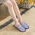 thumbnail image 5 of House Slippers for Women Men - Beautiful Orchids Flowers A Lightweight House Shoes Fuzzy Slippers, Soft Slip-On Cozy House Slippers for Woman Indoor Outdoor, 5 of 7
