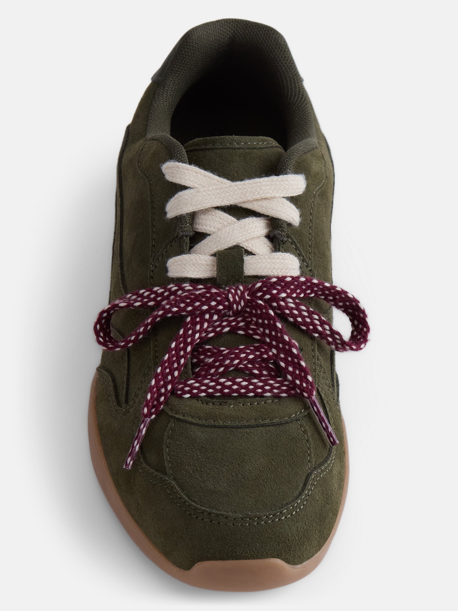 No Boundaries Women's Faux Suede Double Lace Sneakers