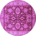 thumbnail image 1 of Ahgly Company Indoor Round Oriental Purple Industrial Area Rugs, 7' Round, 1 of 4