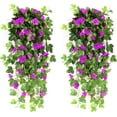 thumbnail image 1 of 2st Konstgjorda Wisteria Vine Konstgjorda växter Falska blommor Hängande växtvägg Hem Balkong Korg Dekor för heminredning 90cm (lila-grön blomma), 1 of 5