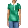 thumbnail image 1 of Polo Tommy Hilfiger Abundant para mujer, color verde/blanco, talla L, 1 of 3
