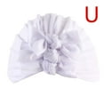 thumbnail image 2 of Odeerbi Baby Hats Boys Girls Hats Toddler Cute Knitted Cloth Solid Color Pleated Bow Hat Headband Accessories, 2 of 3