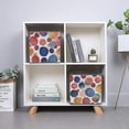 thumbnail image 3 of Collapsible Oxford Fabric Storage Cubes with Handles, Large Mid Foldable Oxford Cloth Bins Set of 2/6, Closet Organizers for Shelves Clothes Home Kitchen Toy - Watercolor Dots, 3 of 7